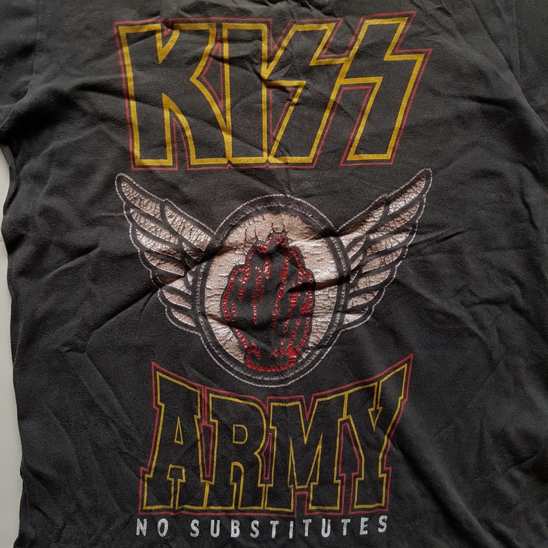 Vintage KISS Army Destroyer rock band single stitch t shirt tee Metallica Sabbath slayer led Zeppelin Women s Fashion Tops Shirts on Carousell