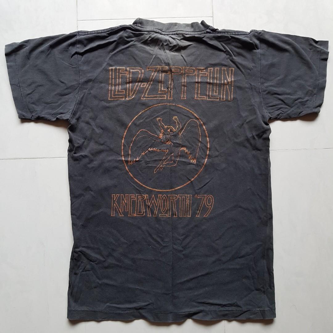 Vintage Led Zeppelin 1979 Knebworth band tshirt, Women's Fashion, Tops