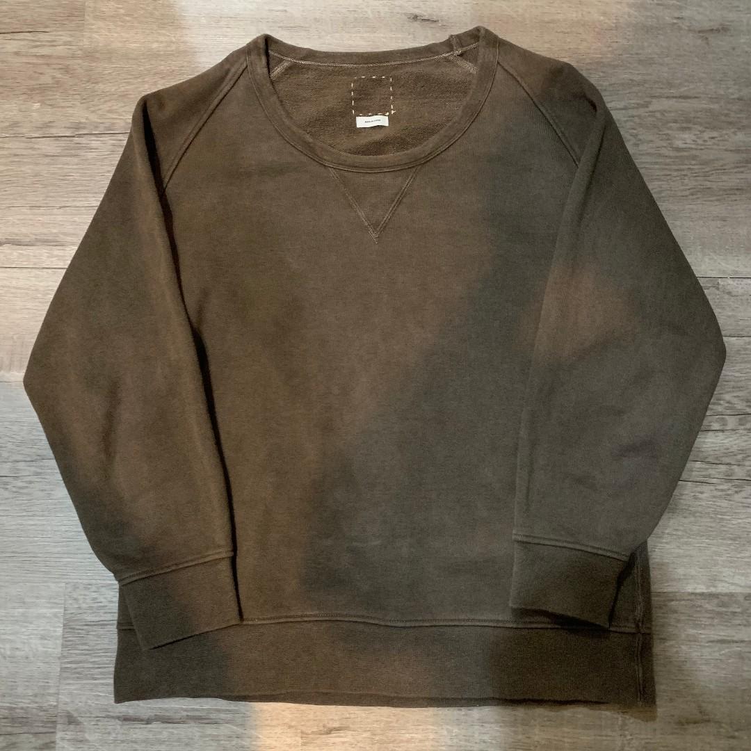 VISVIM JUMBO CREW SWEAT L/S N.D. 泥染 sz:1 衛衣 中村世紀