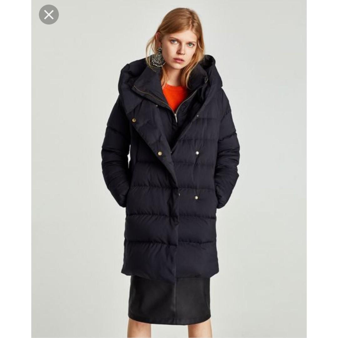 BNWT Zara Longline Puffer Jacket, Women's Fashion, Coats, Jackets and Outerwear on Carousell