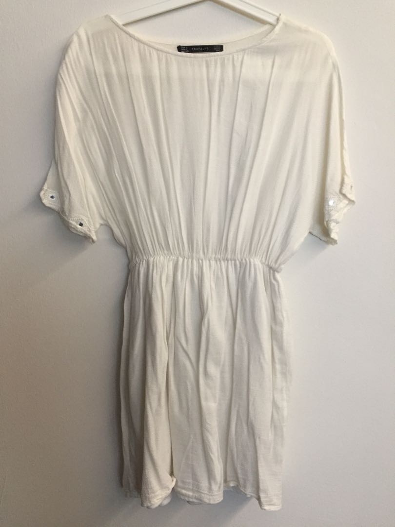 zara white beach dress