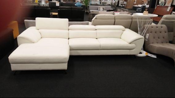 Leather Corner Sofa with Chaise