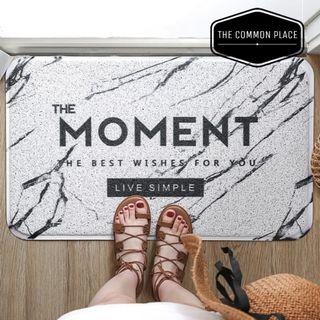 INSTOCK White Marble Home Door Entrance PVC Floor Rug Mat 60x90cm