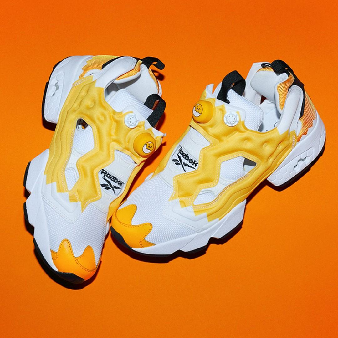 reebok pump womens yellow