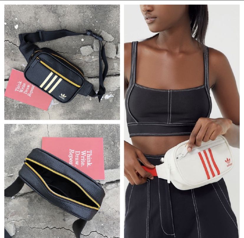 Adidas Faux Leather fanny pack sling bag chest bag waist bag Women s Fashion Bags Wallets Cross body Bags on Carousell