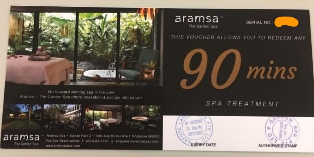 Aramsa Garden Spa 90 Min Spa Vouchers Health Nutrition Health Supplements Health Food Drinks Tonics On Carousell