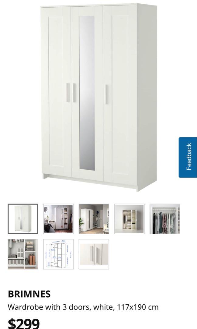 Brimnes Wardrobe From Ikea Furniture Shelves Drawers On Carousell