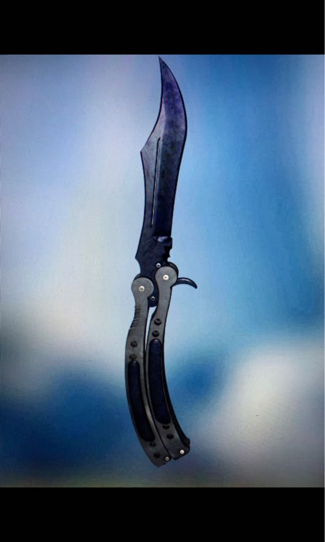CSGO Butterfly Knife Blue Steel, Video Gaming, Gaming Accessories, Game