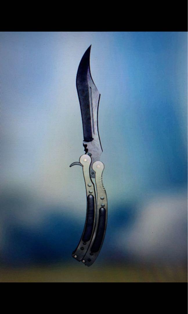 CSGO Butterfly Knife Blue Steel, Video Gaming, Gaming Accessories, Game