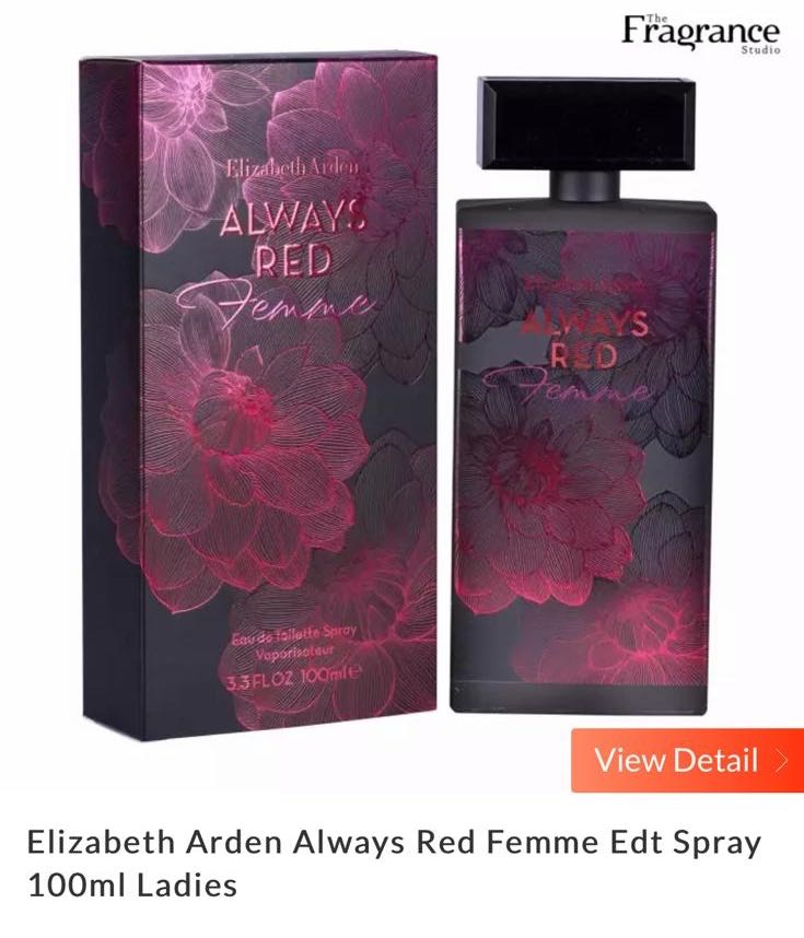 Always red perfume best sale 100ml