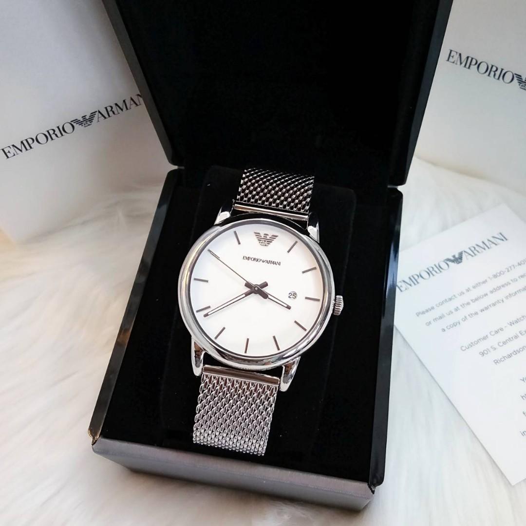 White Dial Stainless Steel Watch 41 mm 
