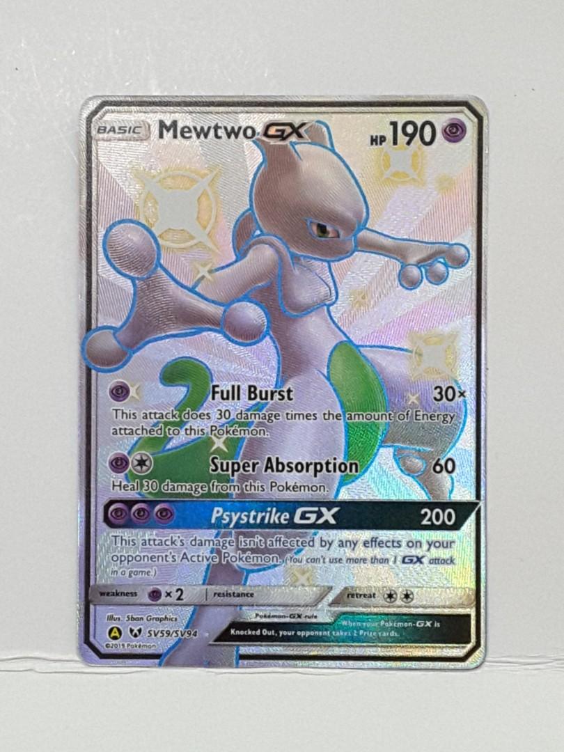 Eng Pokemon Card Mewtwo Gx Sv59 Sv94 Shiny Ultra Rare Hobbies Toys Toys Games Board Games Cards On Carousell