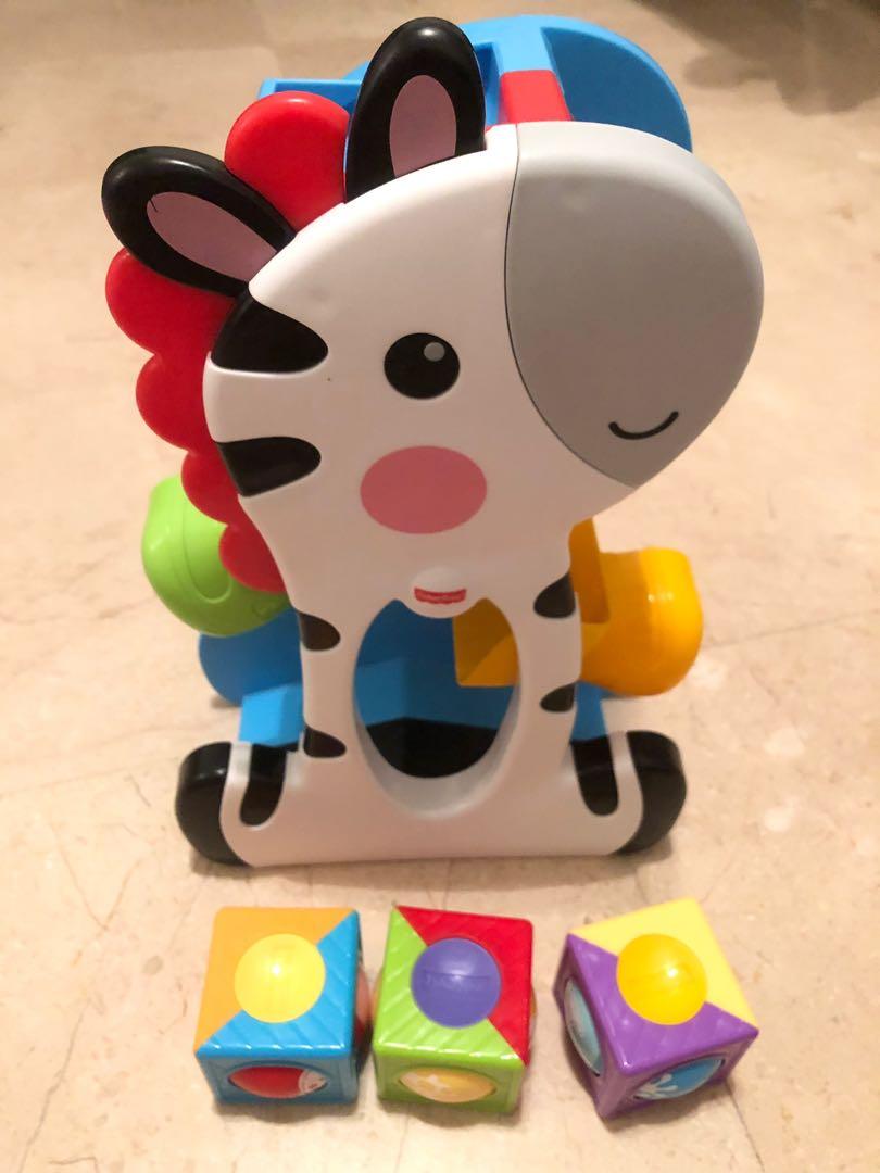 Fisher Price Roller Block Tumble Zebra and Centipede