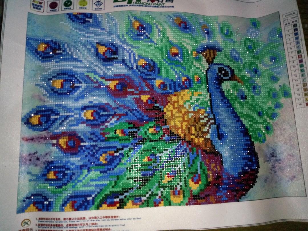 full drill peacock (finished) (Category: Handmade Craft) located in Manila. Submitted by crustynico23 (Listing ID 252891789, Image 1). Description: selling 30x40 peacock finished beads .. we do free meetups at lrt r.papa. we also do shipping.
