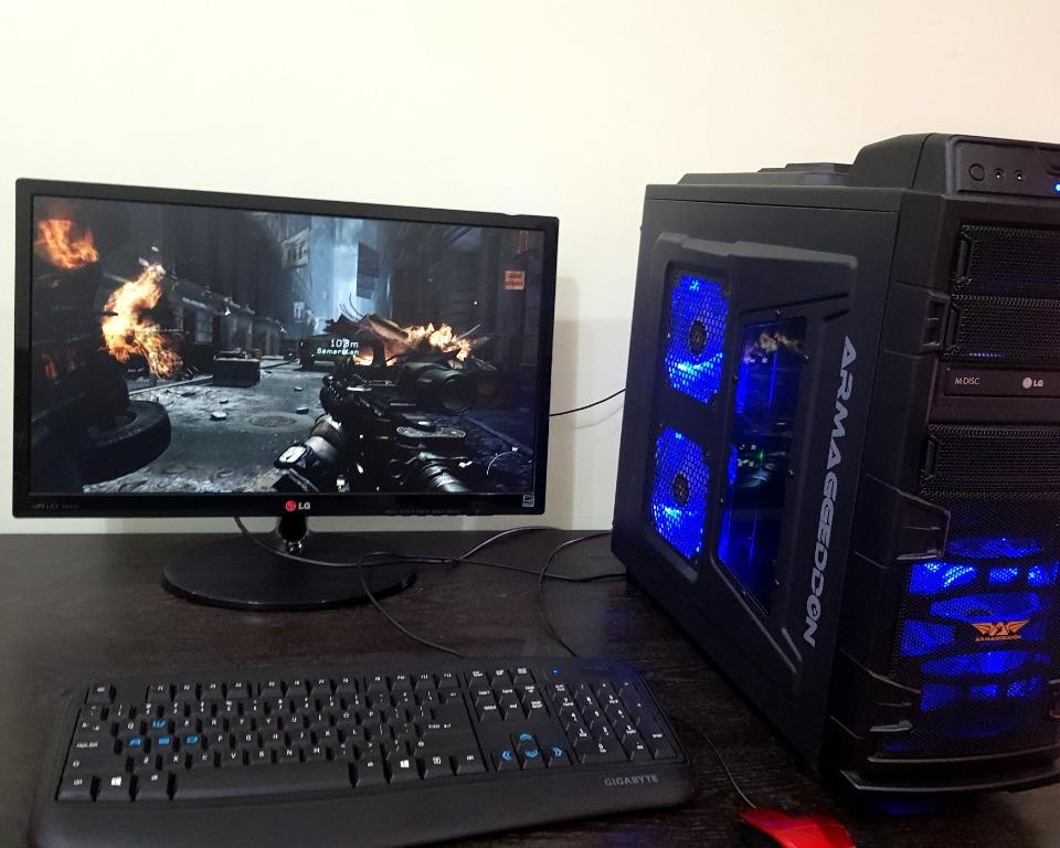 Full Set Pc Gaming Core I7 24 Inch Monitor Electronics Computers Desktops On Carousell