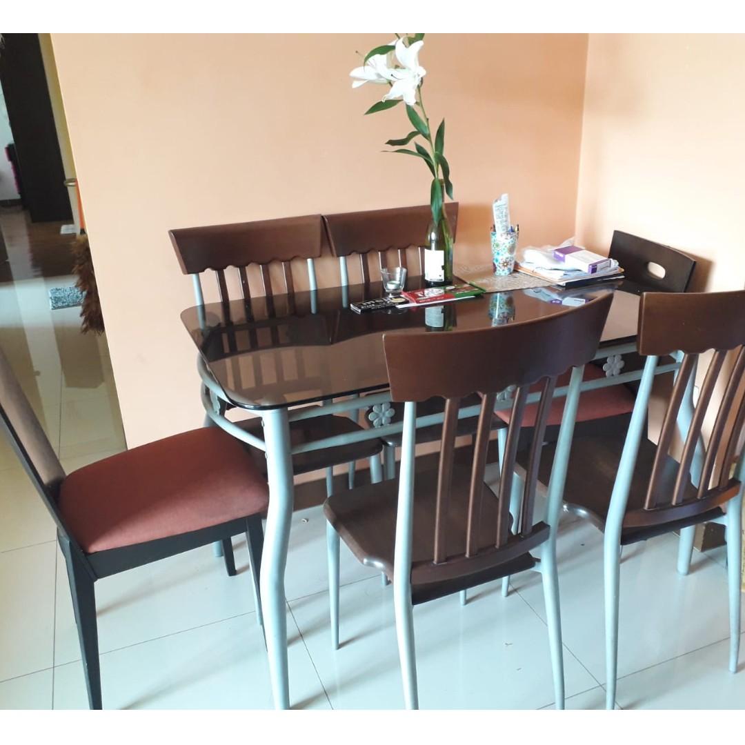 Glass Dining Table Furniture Tables Chairs On Carousell
