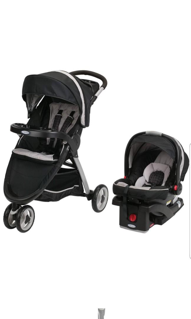 graco fastaction fold stroller and infant car seat travel system