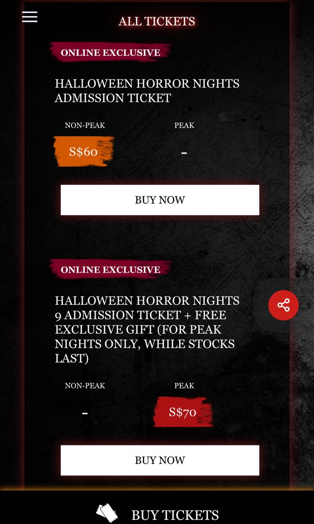 Halloween Horror Night, Tickets & Vouchers, Local Attractions