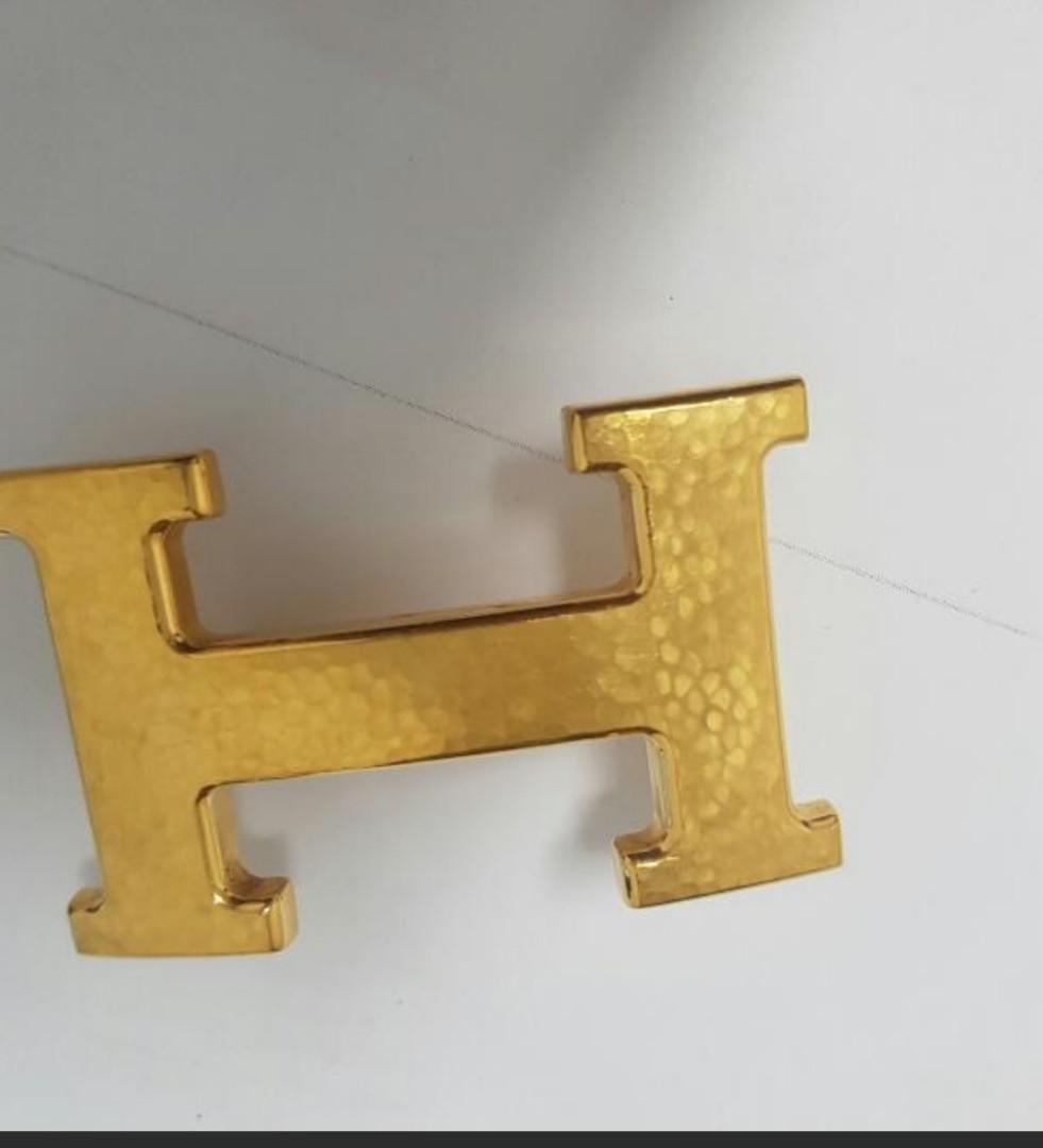 hermes hammered belt buckle