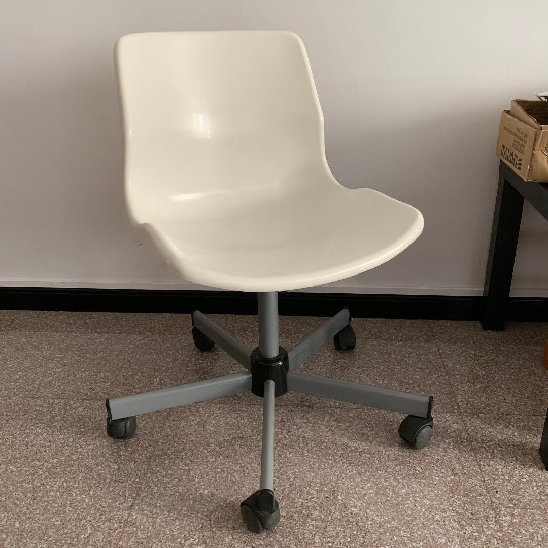 IKEA SNILLE white swivel chair, Furniture & Home Living, Furniture