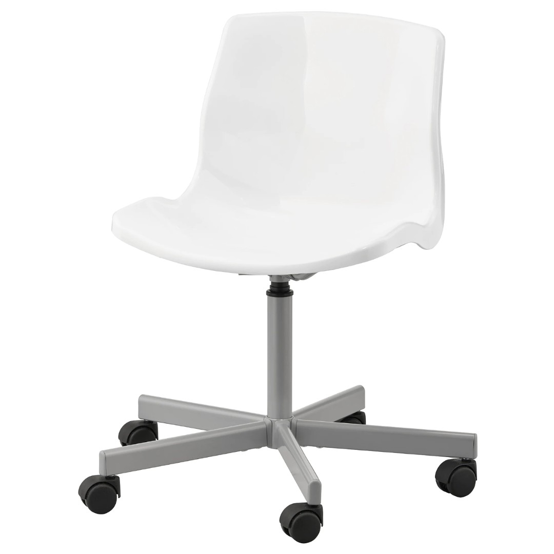 IKEA SNILLE white swivel chair