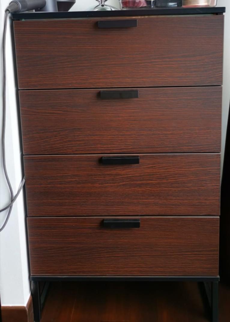 Ikea Trysil Chest Of 4 Drawers Dark Brown Furniture Shelves