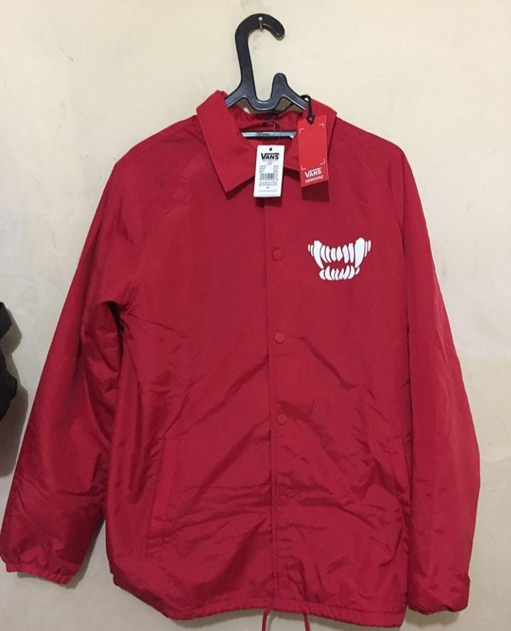 vans jacket red
