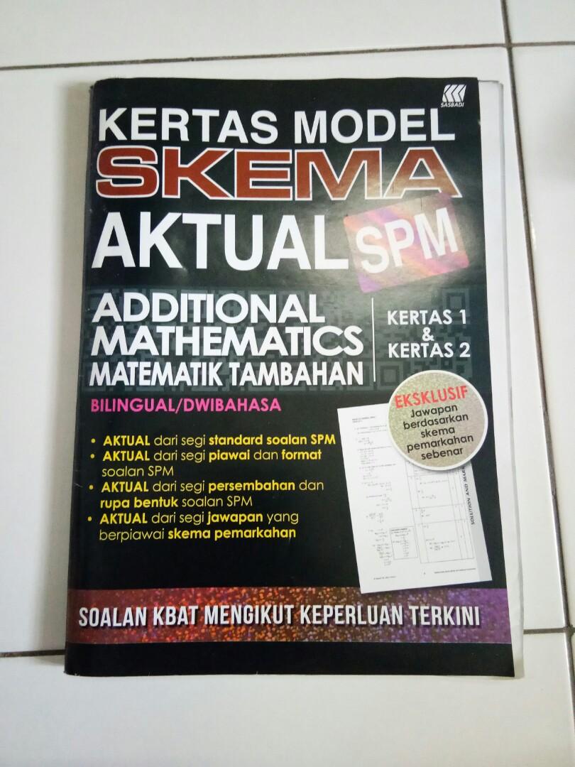 Kertas Model Skema Aktual Spm Add Math Books Stationery Books On Carousell