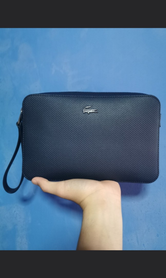 Lacoste Chantaco leather clutch mens 