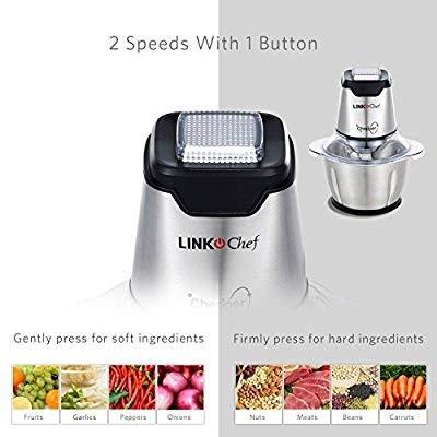 Mini Chopper (Category: Hand & Stand Mixers) located in Singapore. Submitted by itemgood (Listing ID 252894342, Image 2). Description: Mini Chopper 600W LINKChef Mini Food Processor 4 bi-Level Blades, 1.2L Robust Stainless Steel Bowl with 500ml Food Capacity Silver/Black (.