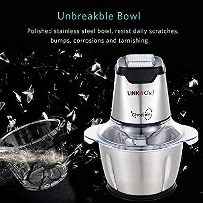 Mini Chopper (Category: Hand & Stand Mixers) located in Singapore. Submitted by itemgood (Listing ID 252894342, Image 3). Description: Mini Chopper 600W LINKChef Mini Food Processor 4 bi-Level Blades, 1.2L Robust Stainless Steel Bowl with 500ml Food Capacity Silver/Black (.