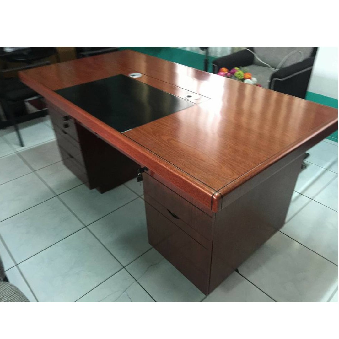 Modern Office Desk with Center Drawer, Furniture & Home Living, Office
