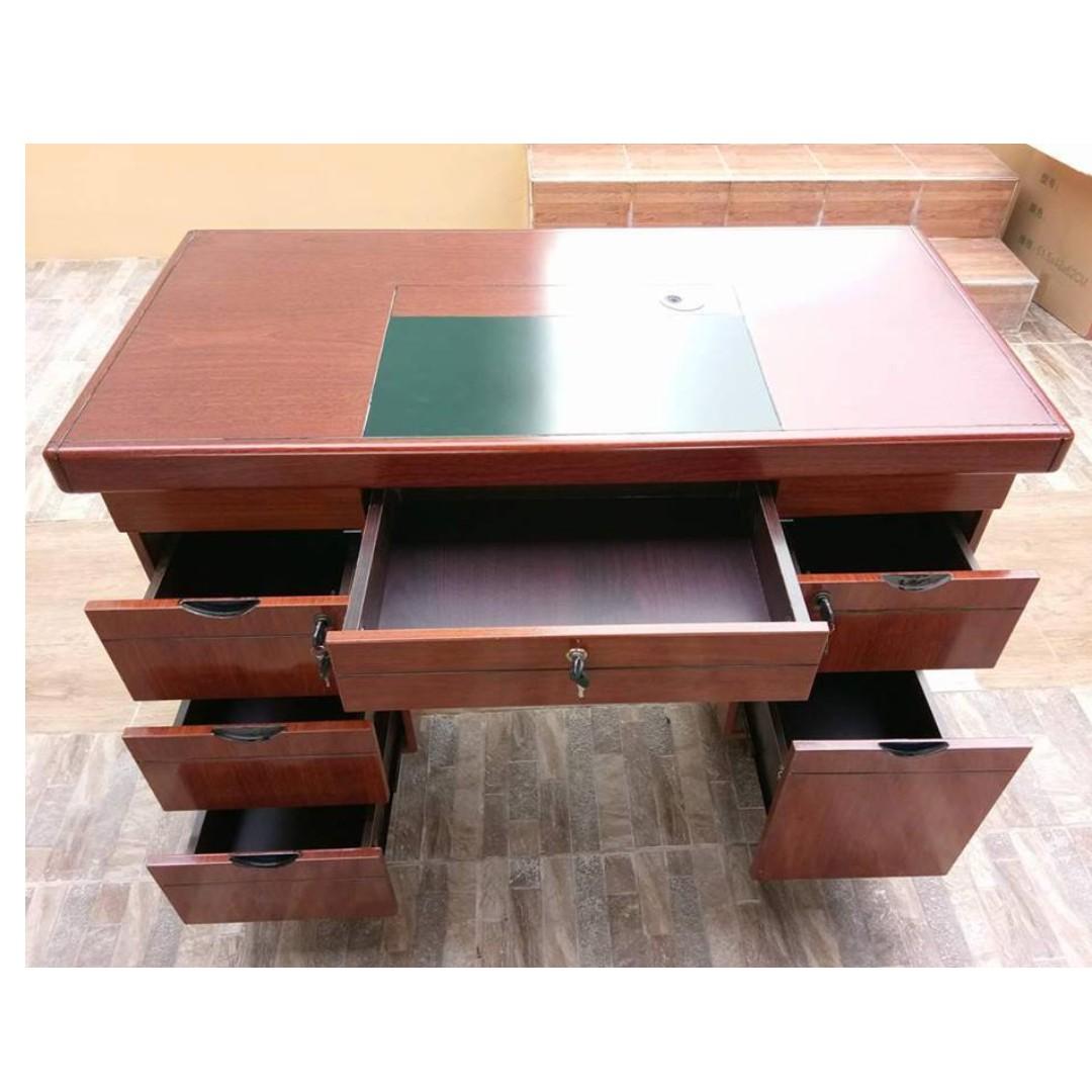 Modern Office Desk with Center Drawer, Furniture & Home Living, Office