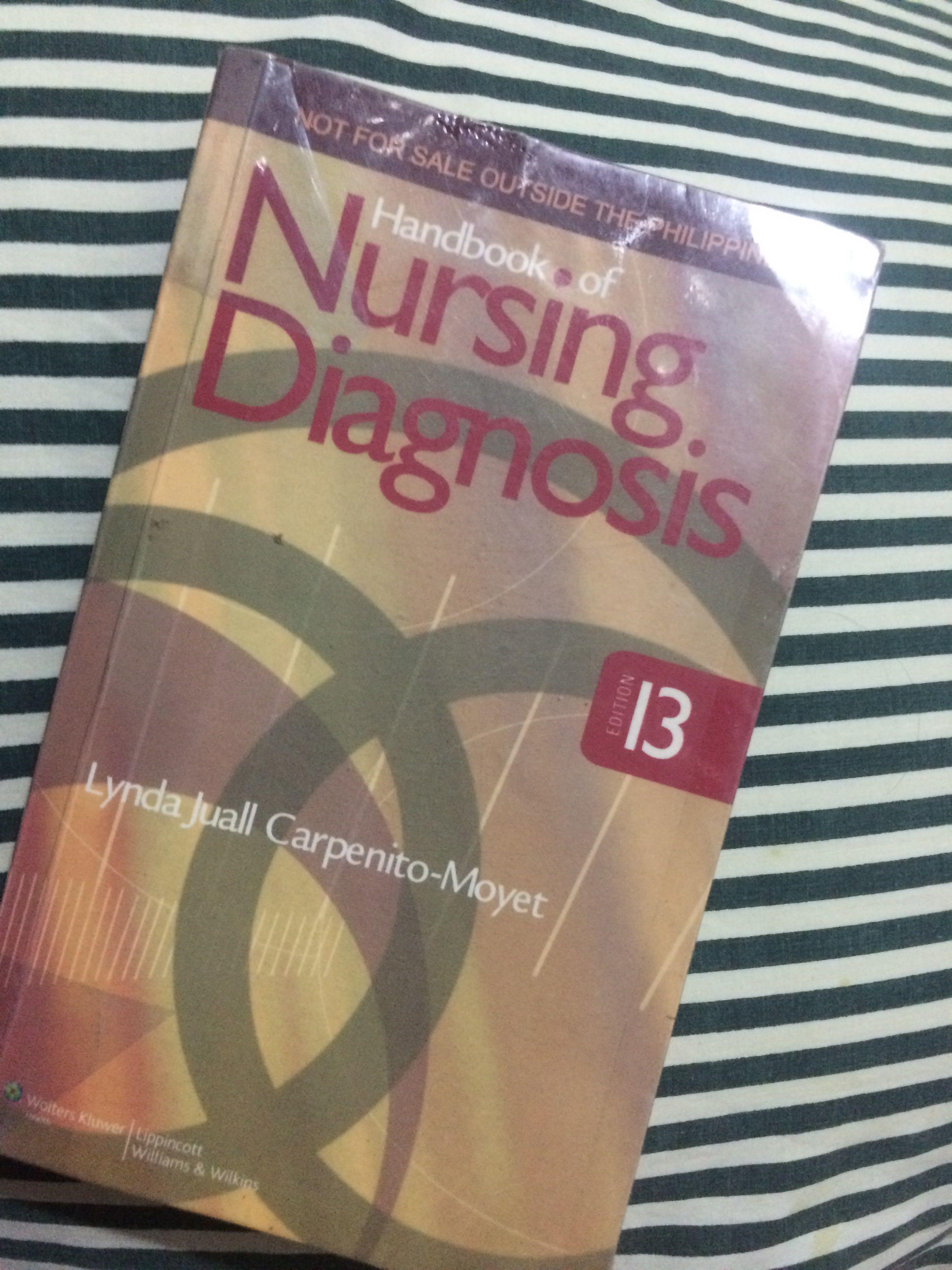 Nursing Diagnosis Book By Carpenito Nursing Care Plans And