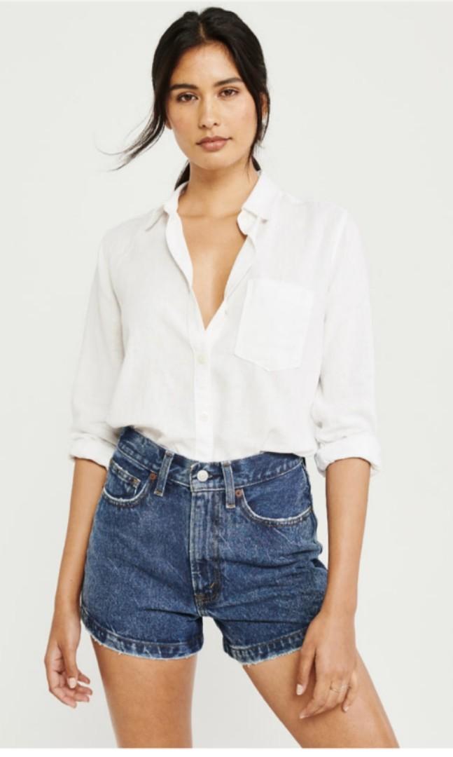 abercrombie natural rise shorts 
