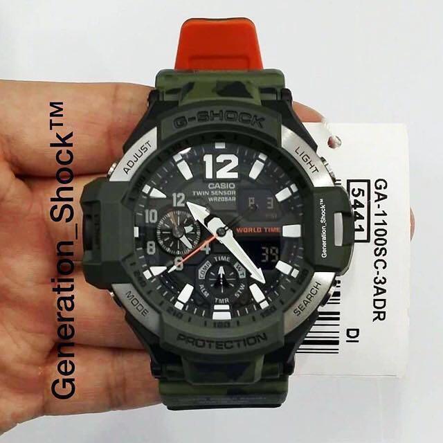 NEW GSHOCK GRAVITY MASTER DIVER UNISEX SPORTS WATCH 100 ORIGINAL AUTHENTIC CASIO G SHOCK GA 1100SC 3A GA 1000 1A