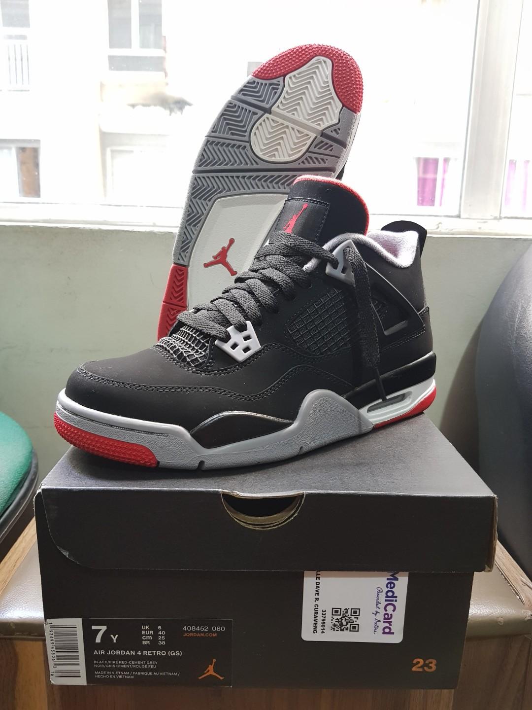 Nike Air Jordan 4 - Bred/Black Cement 