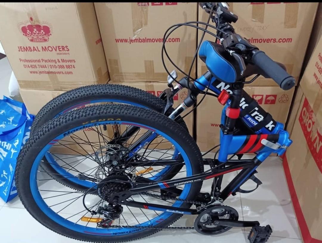 Nordictrack folding bike 26 blue best sale