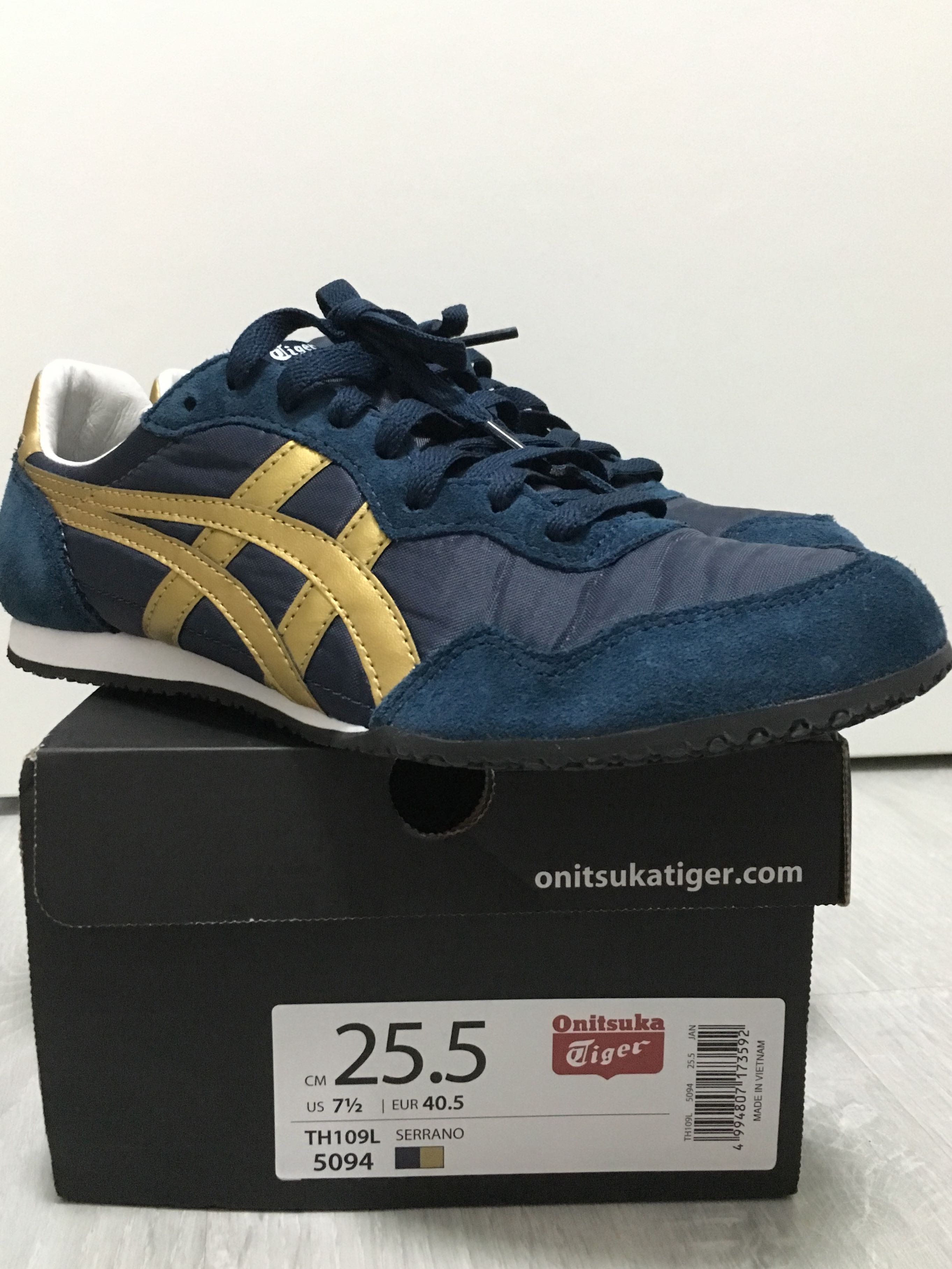 onitsuka tiger serrano navy gold