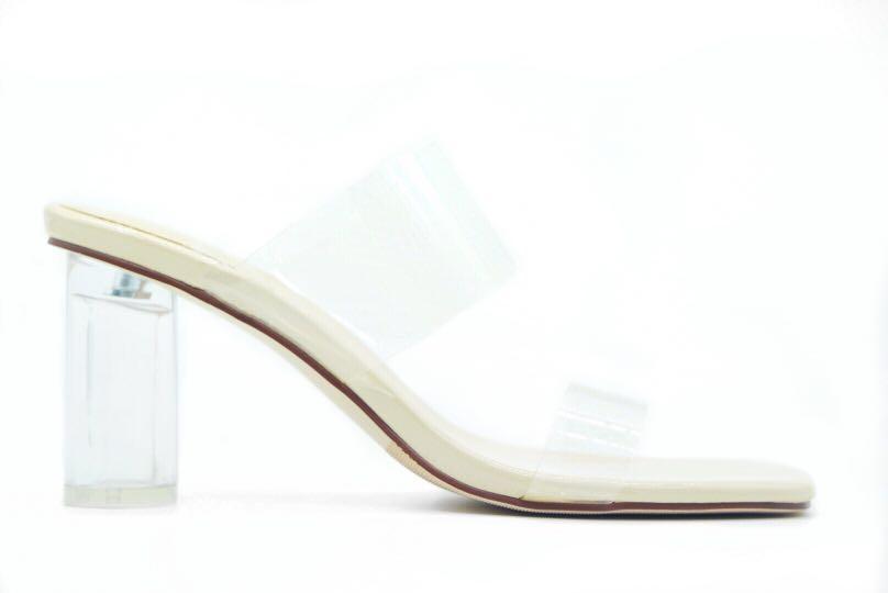 perspex slingback heels