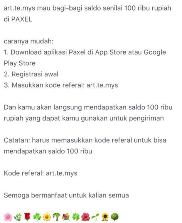 Prelovedwithlove Gratis Saldo Paxel 100 Ribu Tiket Voucher Kartu Hadiah Voucher Di Carousell