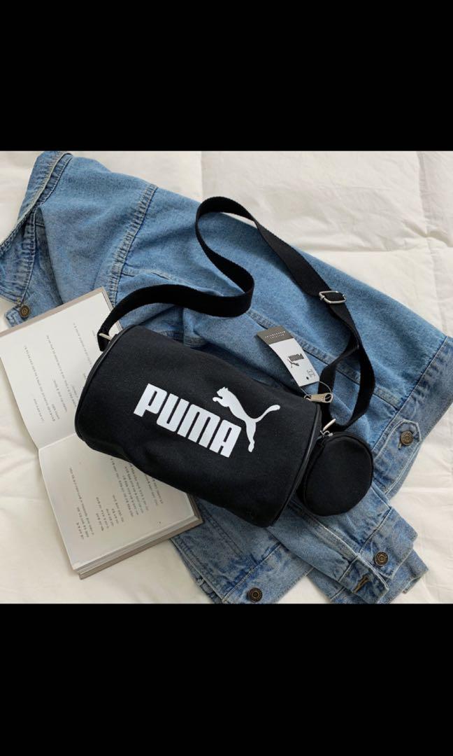Puma black cylinder sling bag, Women's 
