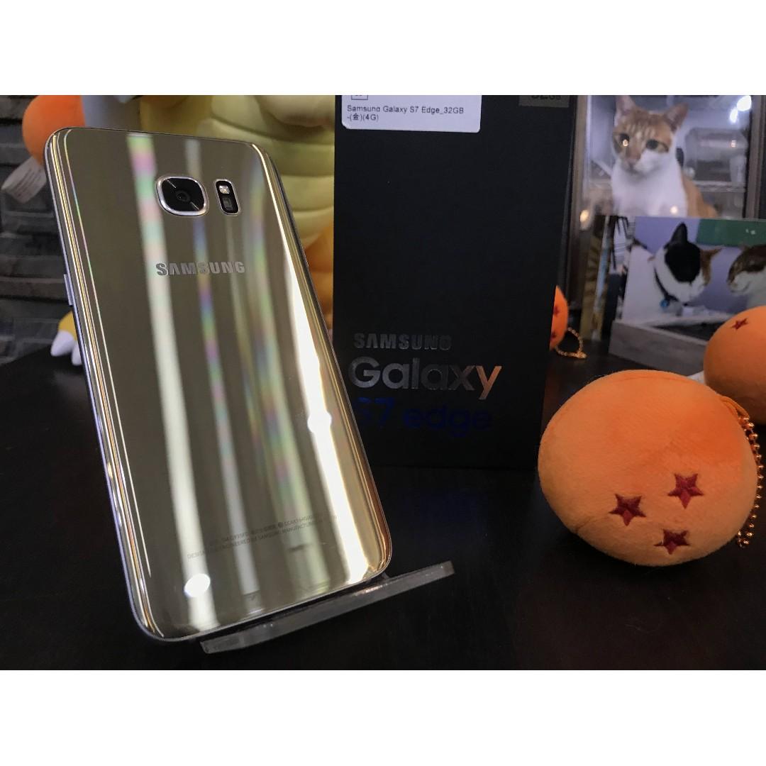 Samsung S7 Edge 32g 金色中古二手 手機平板 安卓android在旋轉拍賣