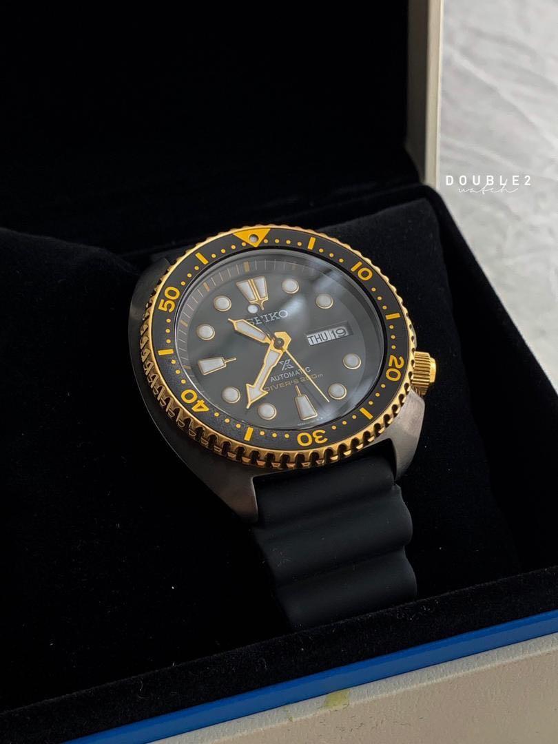 Seiko Prospex Turtle Black Gold Series Limited Edition (Brand New), Luxury,  Watches on Carousell