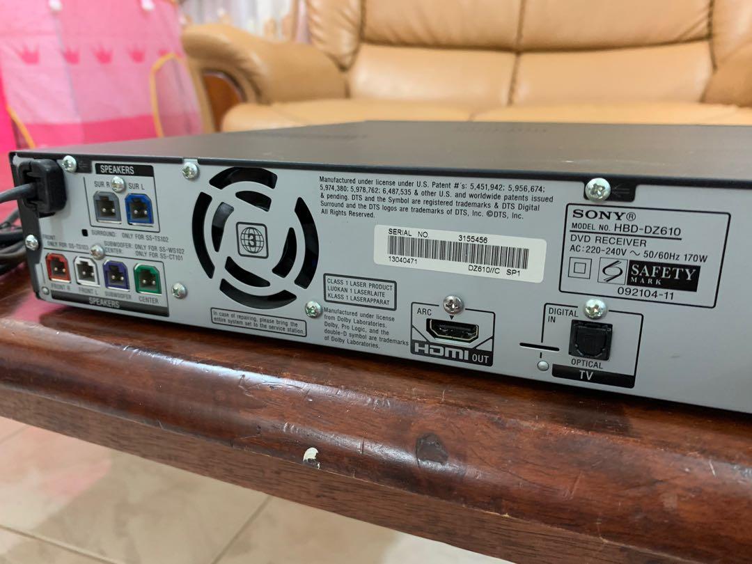 Sony Home Theatre System DAV-DZ610, TV & Home Appliances, TV ...