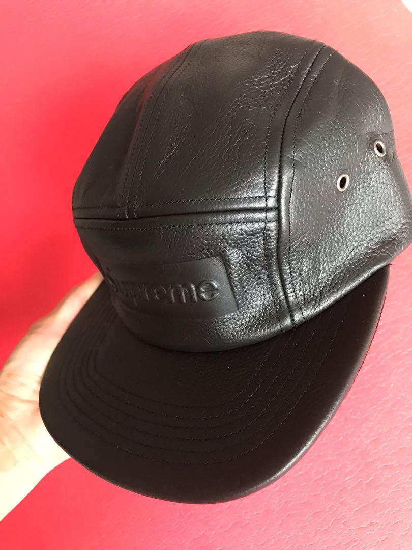 沸騰ブラドン Supreme Pebbled Leather Camp Cap | www.takalamtech.com