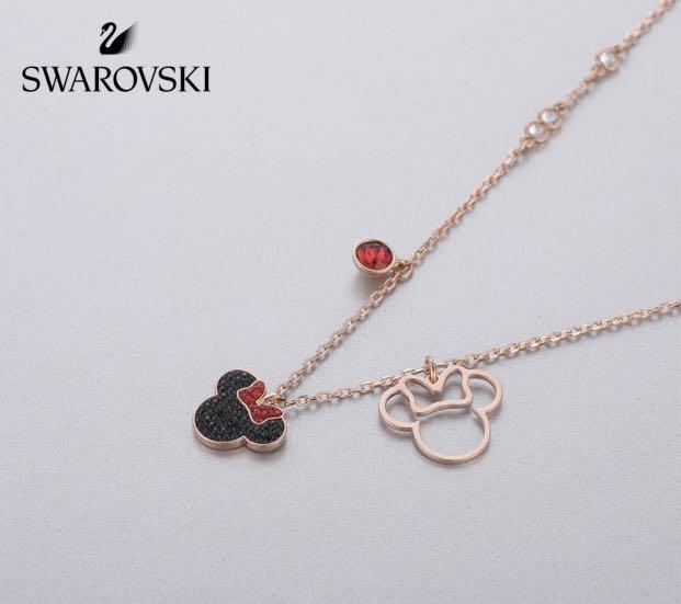 Swarovski Necklace mickey/minnie 