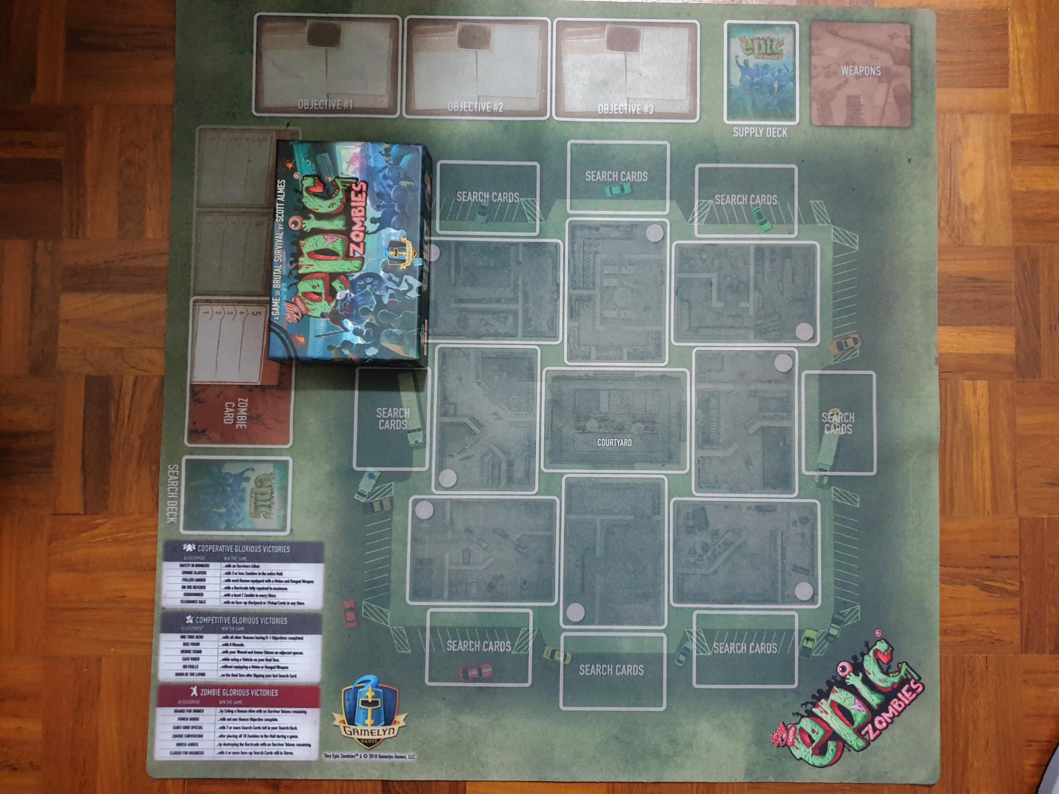 Tiny Epic Zombies Deluxe Edition + Neoprene Playmat, Hobbies & Toys
