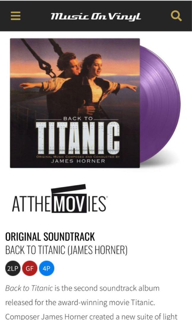 Titanic - Music on Vinyl release, Hobbies & Toys, Music & Media, Vinyls on  Carousell