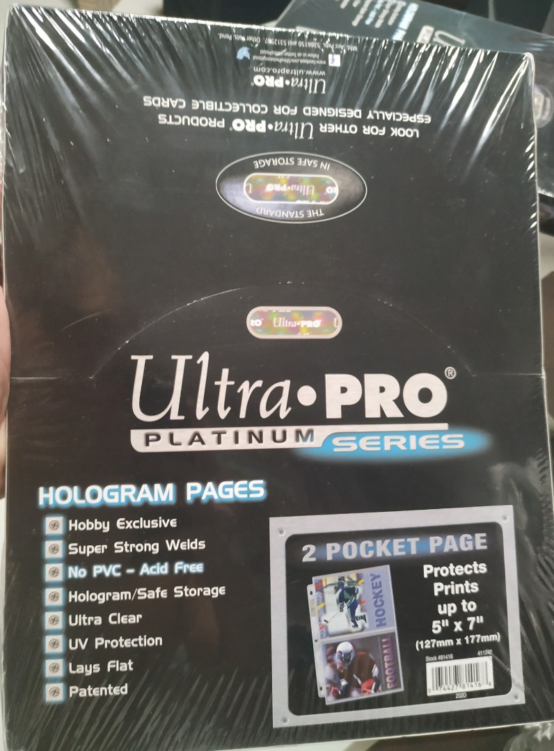 Ultra Pro 2 Pocket sleeves Card Platinum series, Hobbies & Toys, Toys